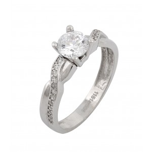 δαχτυλίδι  λευκός   χρυσός   Κ14