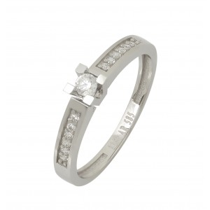 δαχτυλίδι  λευκός   χρυσός      Κ14